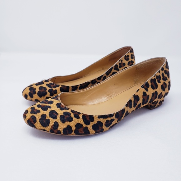 J. Crew Factory Shoes - J Crew Factory Lily Calf Hair Covered-Heel Flats